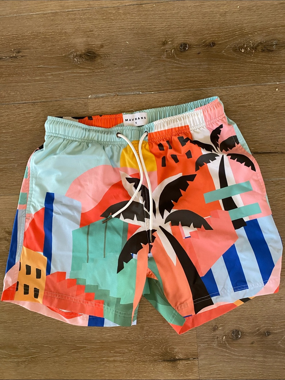 MAVRANS Men’s Multicolor Tropical Palm Hybrid Shorts